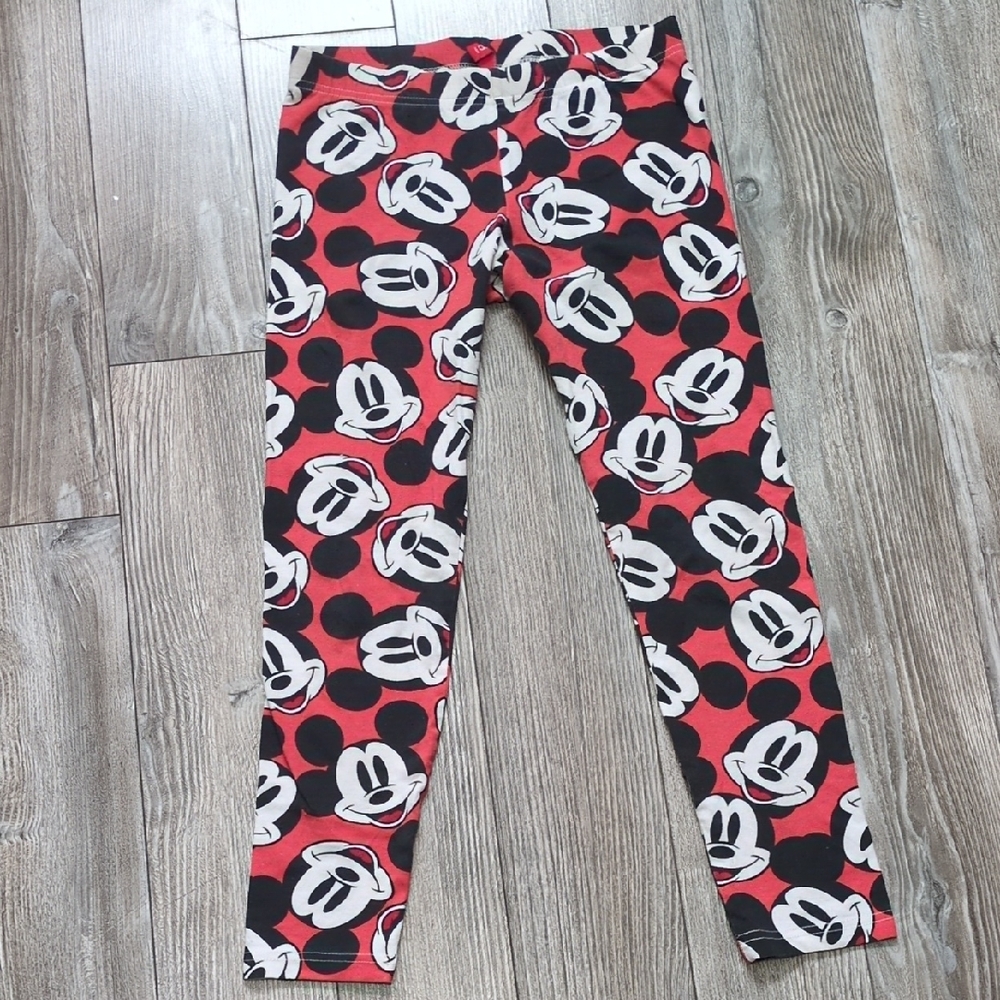 5/$25 H&M Disney Red and Black Mickey Mouse Leggings S